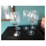 3 LENOX & 2 STOLZLE LAUSITZ WINE GLASSES