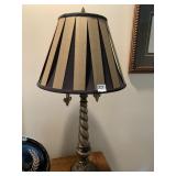 TWISTED URN CANDLESTICK LAMP WITH TWO PULL CHAINS