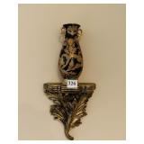 WALL BRACKET AND URN 8" W X 4" D X 16" H