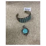 STERLING PENDANT AND BRACELET
