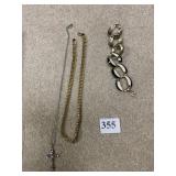 CROSS NECKLACE - GOLD ELECTROPLATED NECKLACE,