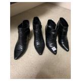 IMPO BOOTS LEATHER SIZE 8 BLACK & JONE & DAVID