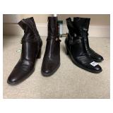 ETTINGE ALGNER BOOTS 1 BROWN PAIR & 1 BLACK PAIR