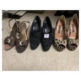 3 PAIRS OF SHOES - BANDALINO BLACK SIZE 8, KAREN