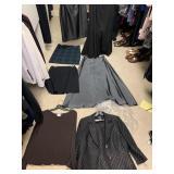 TAHARI SIZE 12 BLACK SUIT, TALBOTTS PURE SILK