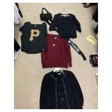 KATE HILL SWEATER SET BLACK, BURGIUNDY GRW