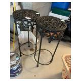 TWO IRON PLANT STANDS