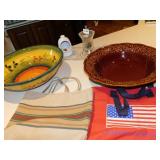 LARGE SERVING BOWLS AND PEPPER GRINDER