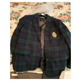 RALPH LAUREN LADIES LARGE GREEN TARTEN JACKET