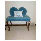 BENCH WITH CARVED LEGS 29 1/2" W X 13" D PLUS