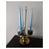 BRASS 3 ARM CANDLE HOLDER 20" H