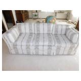 CREAM WITH STRIPPED DESIGN, VERY CLEAN SOFA 84" W