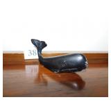 CAST IRON WHALE 4" W X 2 1/2" H
