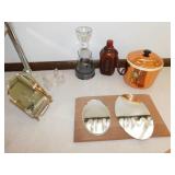 COPPER ICE BUCKET, SWAN BUD STARTERS, MIRRORS,