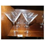 LENOX SET OF 6 MARTINI GLASSES DISHWASHER SAFE 8"