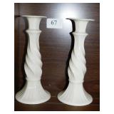 LENOX " SPECIAL PATTERN CANDLE STICKS 8" H
