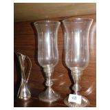 STERLING WEIGHTED BASE CANDLE HOLDERS WITH