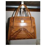 LEATHER PURSE OLVERA S.A. MEXICO 12 1/2" W