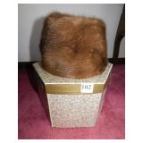 MINK 7" H HAT IN GOLD BOX