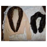 CASHMERE SWEATER W/ FUR COLLAR