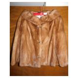 MINK STOLE 24" LONG - VINTAGE BUTTON