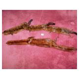 TWO FOX FURS ONE RED FOX