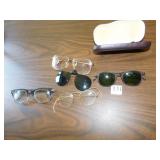 GROUP OF EYE GLASSES INCL. NEO SUN GLASSES
