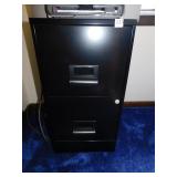 TWO DRAWER BLACK FILE CABINET