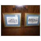 WILLIAMSBURG VA PRINTS FRAMED 9" X 12"