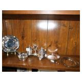 GROUP SILVER PLATE SERVING PIECES
