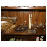 TRIPLE CANDLE STICKS, BUTANE CANDLES, 4 GOLD