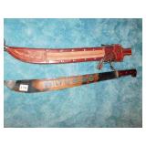 COSTA RICA AND SOUTH AMERICA KNIFE IN LEATHER