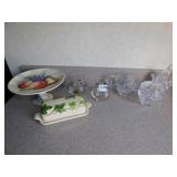 FRANCISICAN BUTTER, PEDESTAL CAKE, ETC