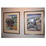 WATER COLOR - LAKE SIDE 22" H X 18 1/2" W SIGNED