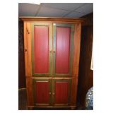PINE ARMOIRE 4 DOORS, SHELF INSIDE 74 1/2" X 45" X