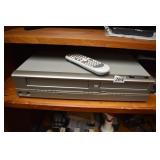 VHS DVD PLAYER W/ REMOTE EMERSON & DVD & VHS TAPES