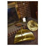 METAL LOG HOLDER, BELLOWS, TOOL SET AND 14" PLATE