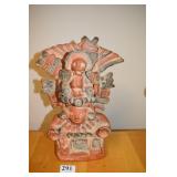 CANCUN MEXICO CLAY STATUE 11" H X 7" W