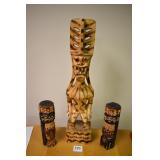 YAH:MAN JAMAICA ONE BLOOD 7" H WOOD CARVED