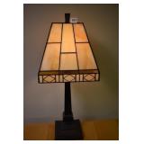 MODERN 23" H STAINED GLASS PANEL LAMPS