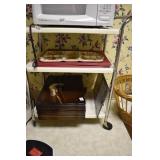 3 TIER METAL ROLLING CART