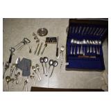 SERVICE FOR 12 SILVER PLATE WITH EXTRA