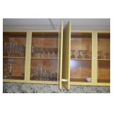 12 ETCHED CHAMPAGNE GLASSES 12 STEMED GLASSES, 9