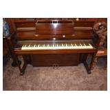 KIMBALL UPRIGHT PIANO IVORY KEYS, CABINET IN