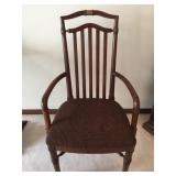 Wood & upholstered side chair