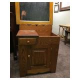 Oak bed-side sized wash stand