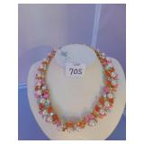 TALBOT PIN/CORAL COLOR W/ PEARLS NEW