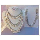 TALBOT PEARL DROP NECKLACES & MULTI-STRAND W/ GOLD