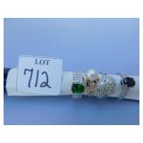 GROUP OF FASHION RINGS SZ. 6 & 6 1/2