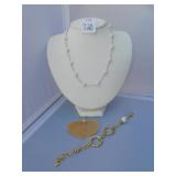 FINE CHAIN W/ SIMULATED PEARSL AND BE INSPIRED